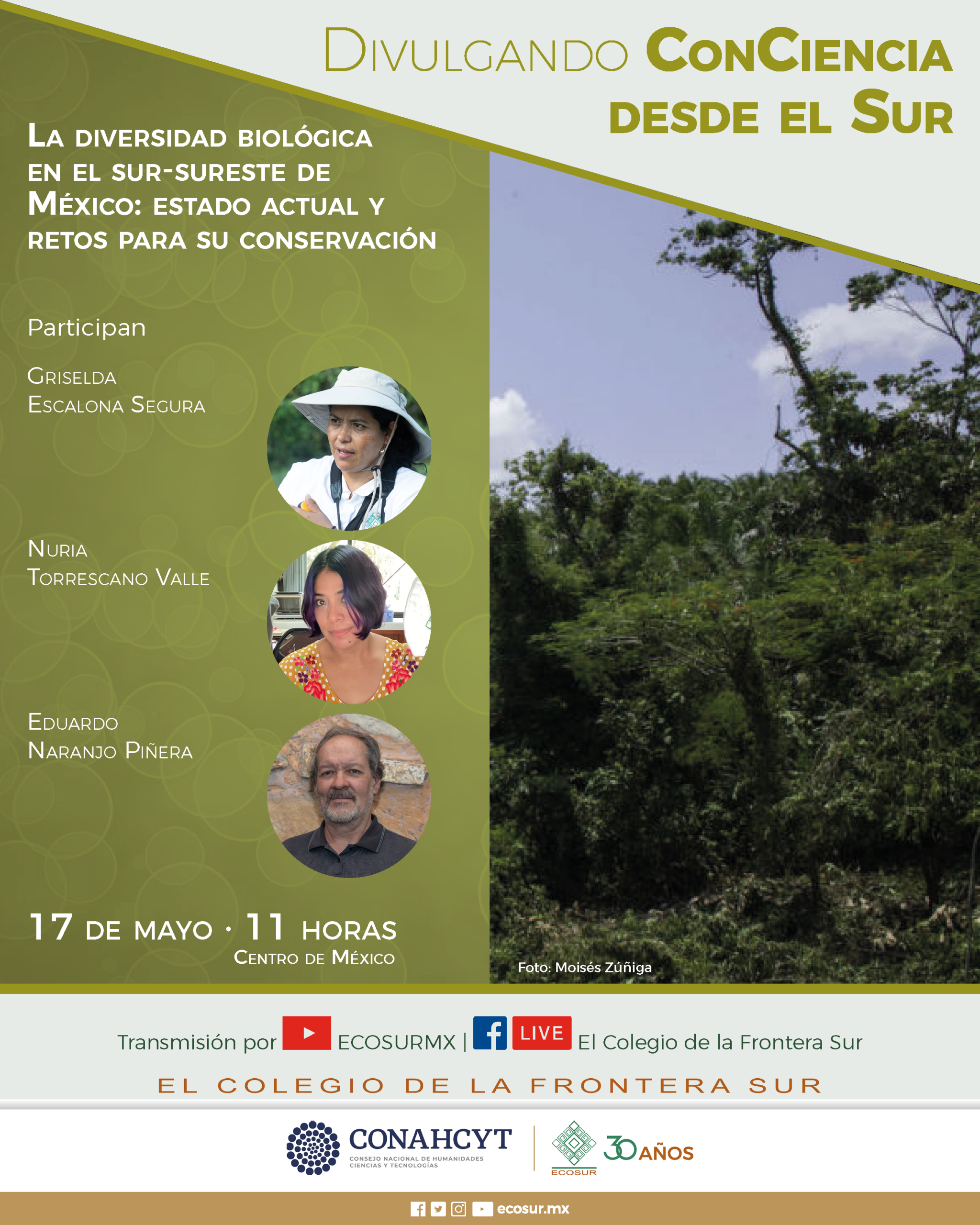 Conversatorio “La diversidad biológica en el sur-sureste de México: estado actual y retos para su conservación”